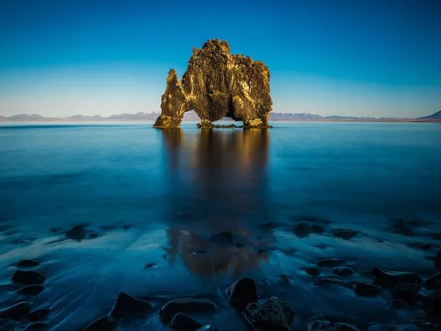 пейзаж, природа, вода, море, океан, скала, небо
