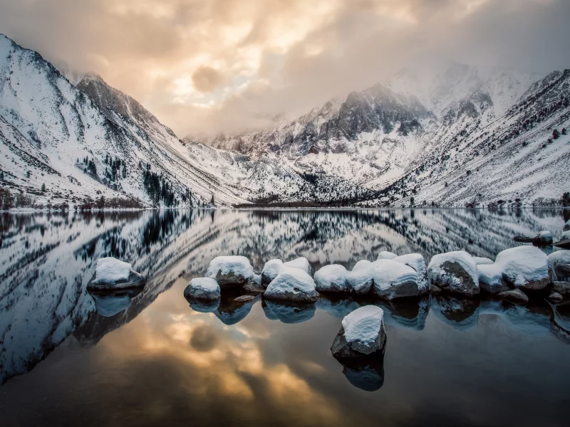 convict lake, горы, california, калифорния, озеро, камни, mount morrison