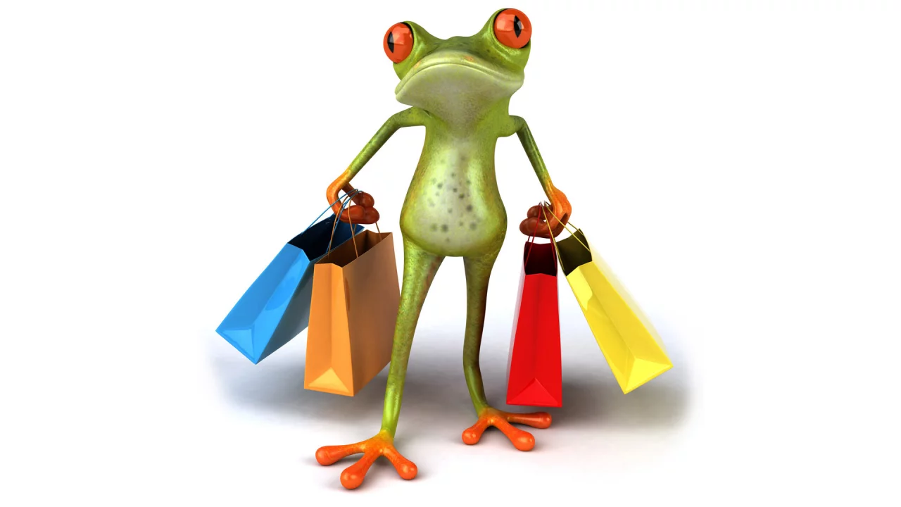 графика, free frog 3d, сумки, пакеты, покупки, лягушка
