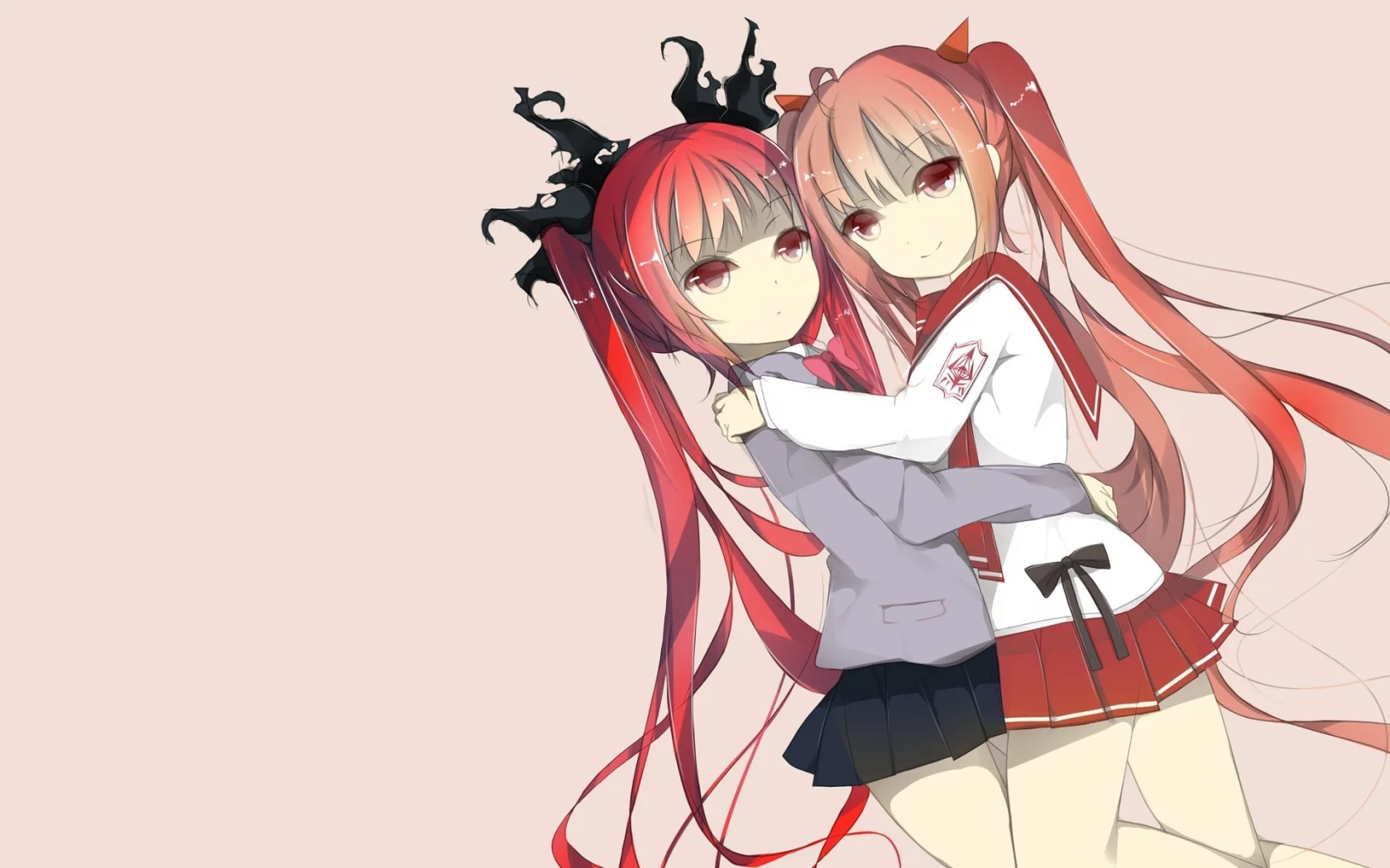 kuuko haiyore nyaruko-san, kanzaki h aria, девушки, объятья