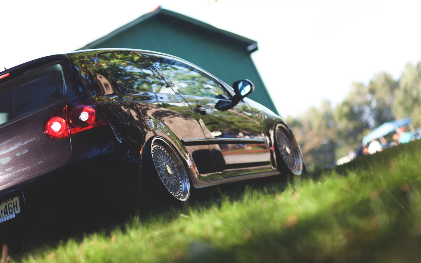 газон, трава, golf, фольксваген, гольф, volkswagen