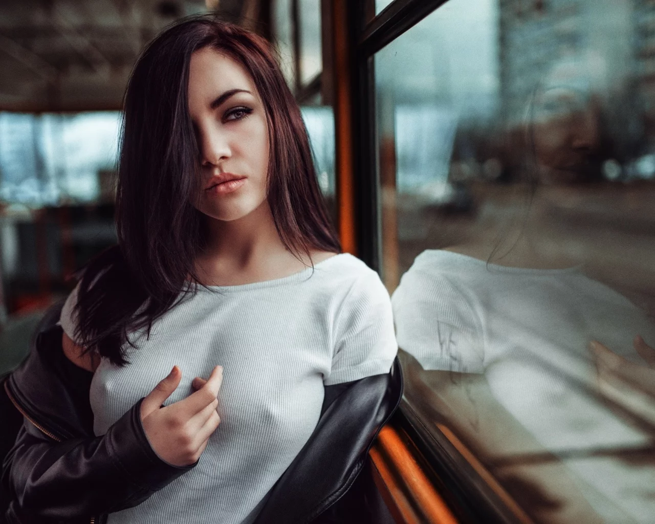 alla berger, брюнетка, девушка, модель, милая, красивая, стройная, фигура