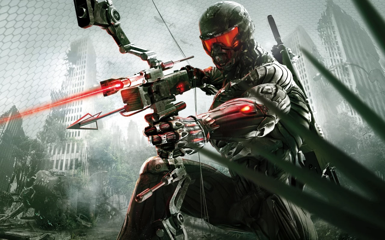 crysis 3, крайзис 3, лук, стрела, лазер