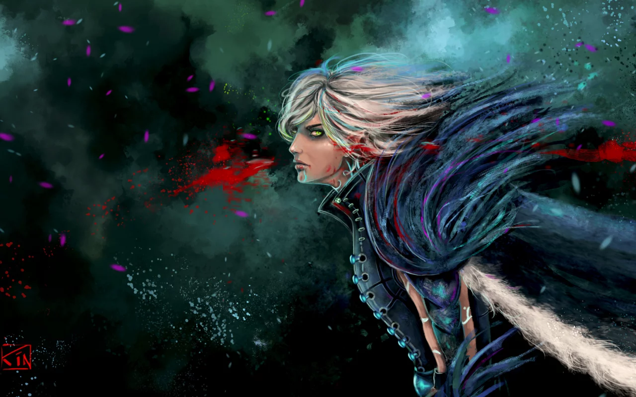 перья, dragon age, арт, абстракция, парень, fenris, rinacane, эльф