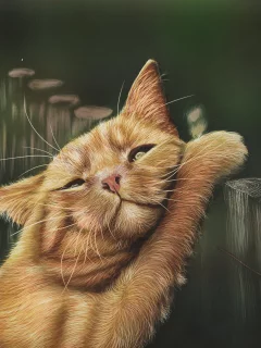 рисунок, забор, by shonechacko, кот
