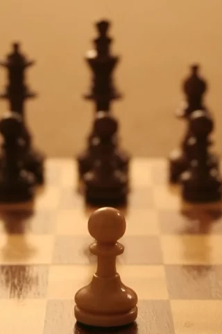шахматы, один в поле воин