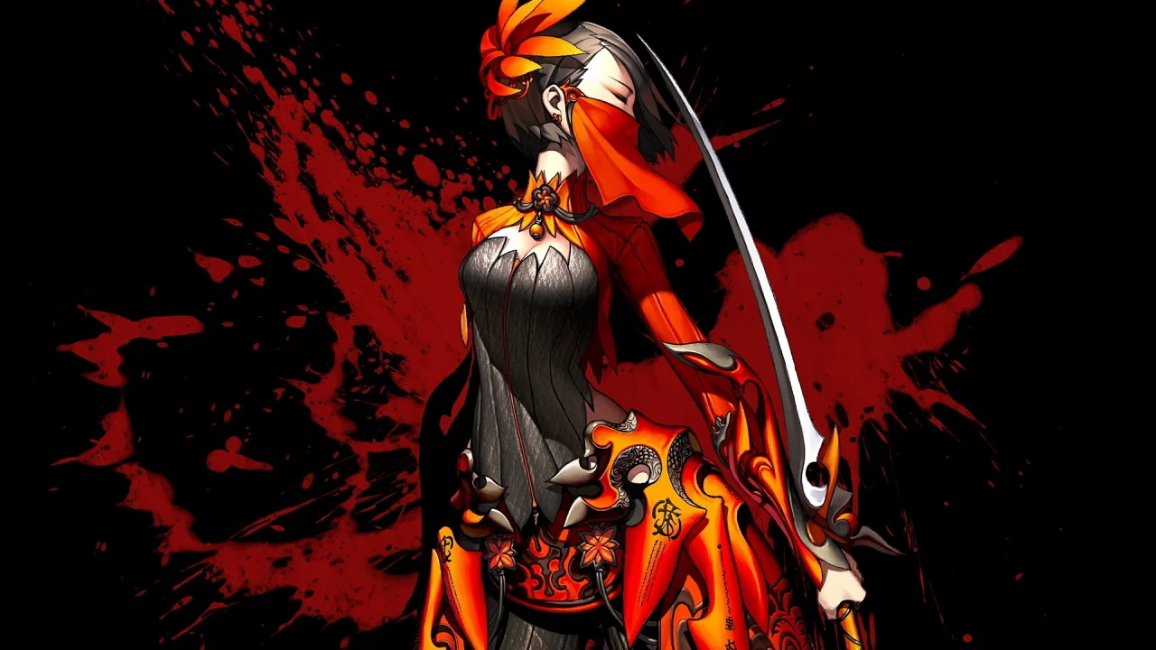 blade and soul, девушка, платье, клинок