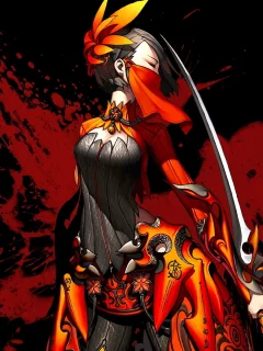 blade and soul, девушка, платье, клинок