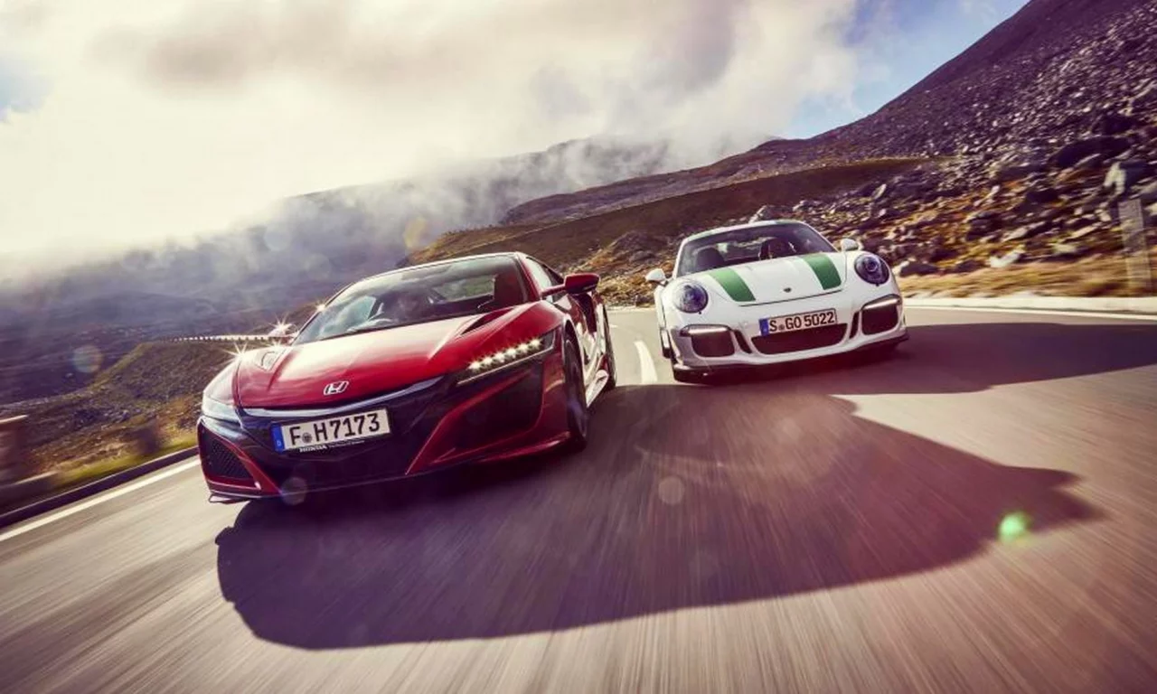 авто, суперкар, ford gt, porsche 911 vs honda nsx