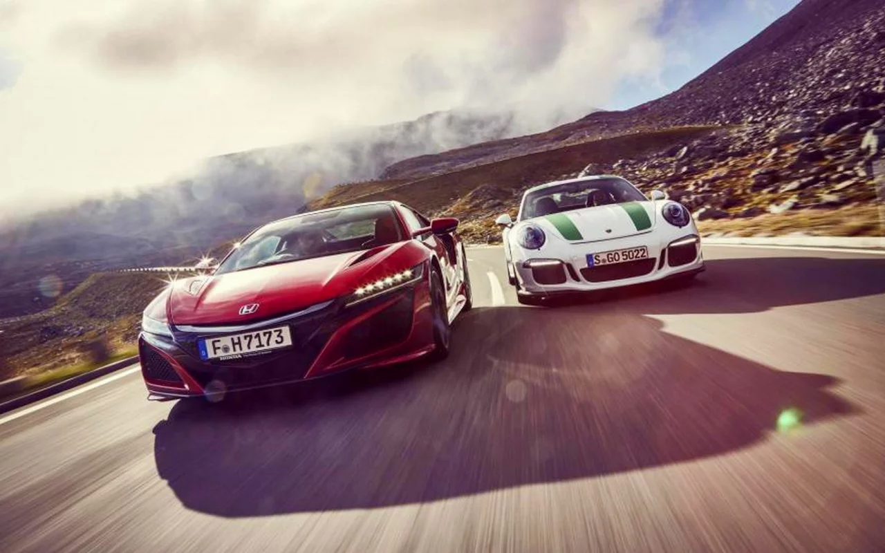 авто, суперкар, ford gt, porsche 911 vs honda nsx