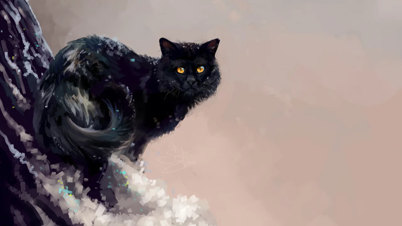 кошка, дерево