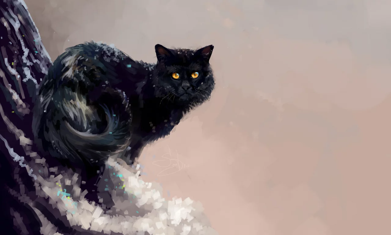кошка, дерево