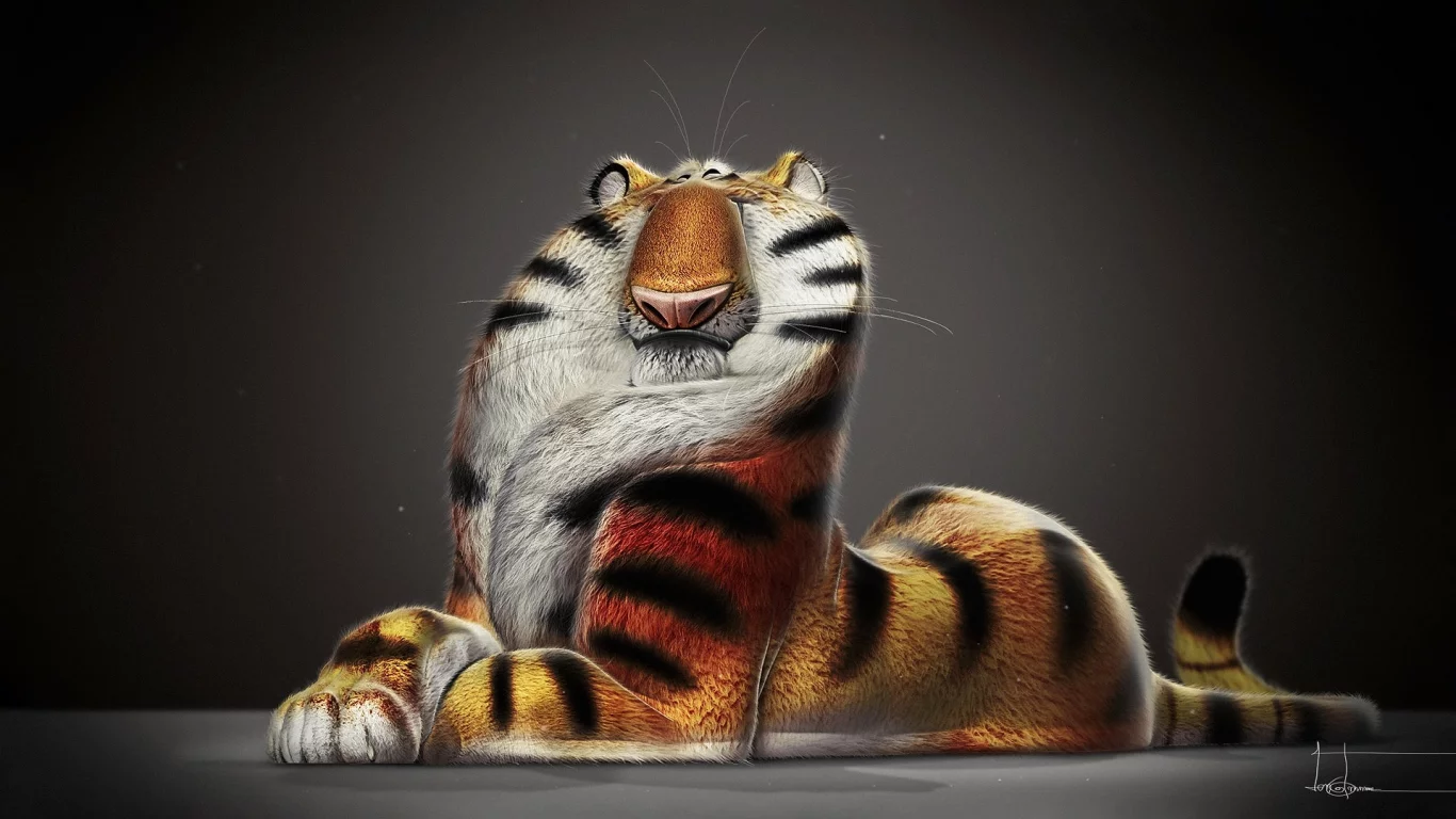 tiger, арт, рисунок, тигр