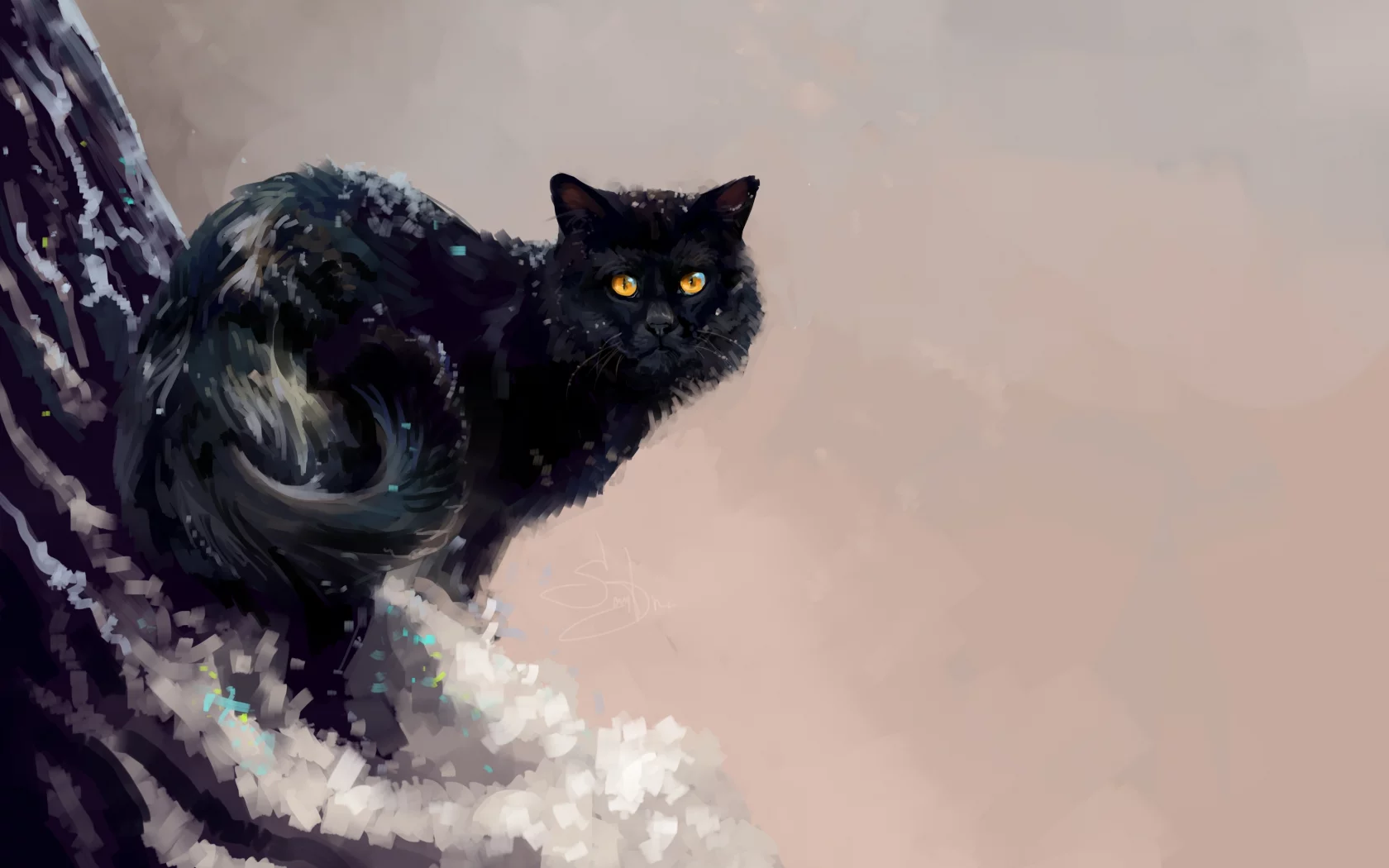 кошка, дерево