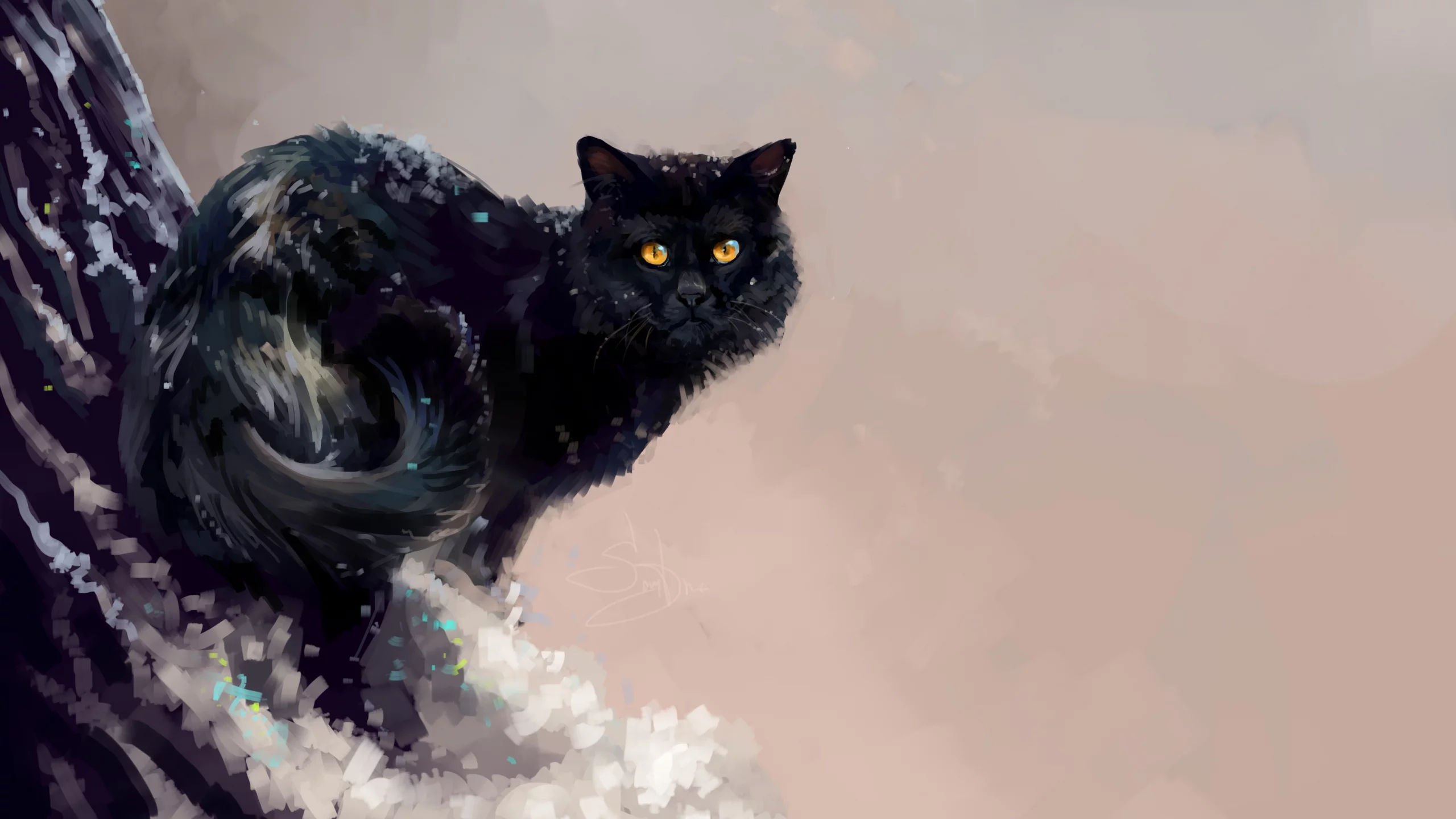 кошка, дерево