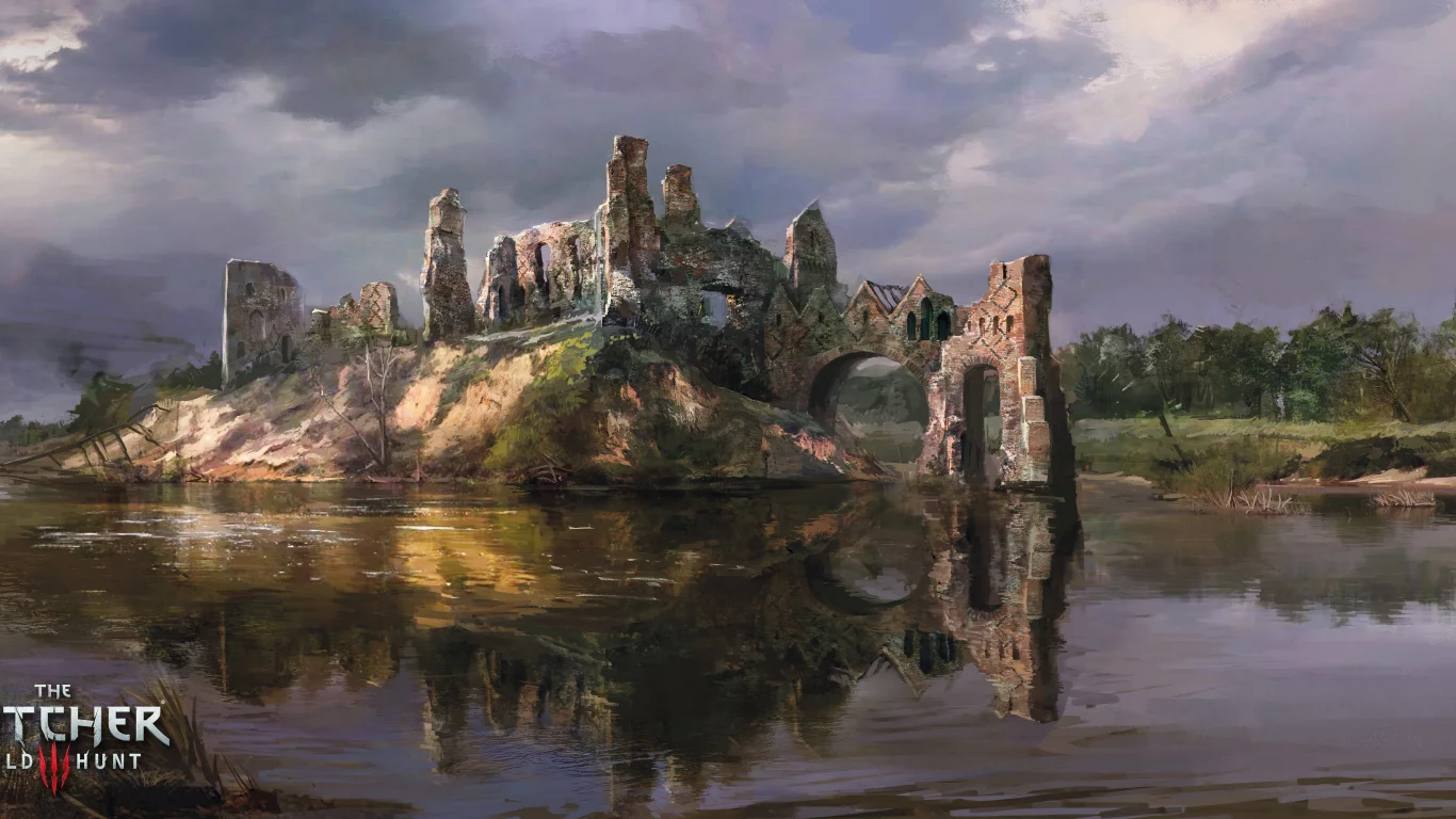 ведьмак, арт, руины