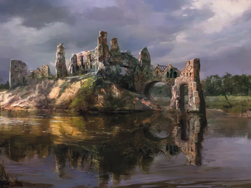 ведьмак, арт, руины