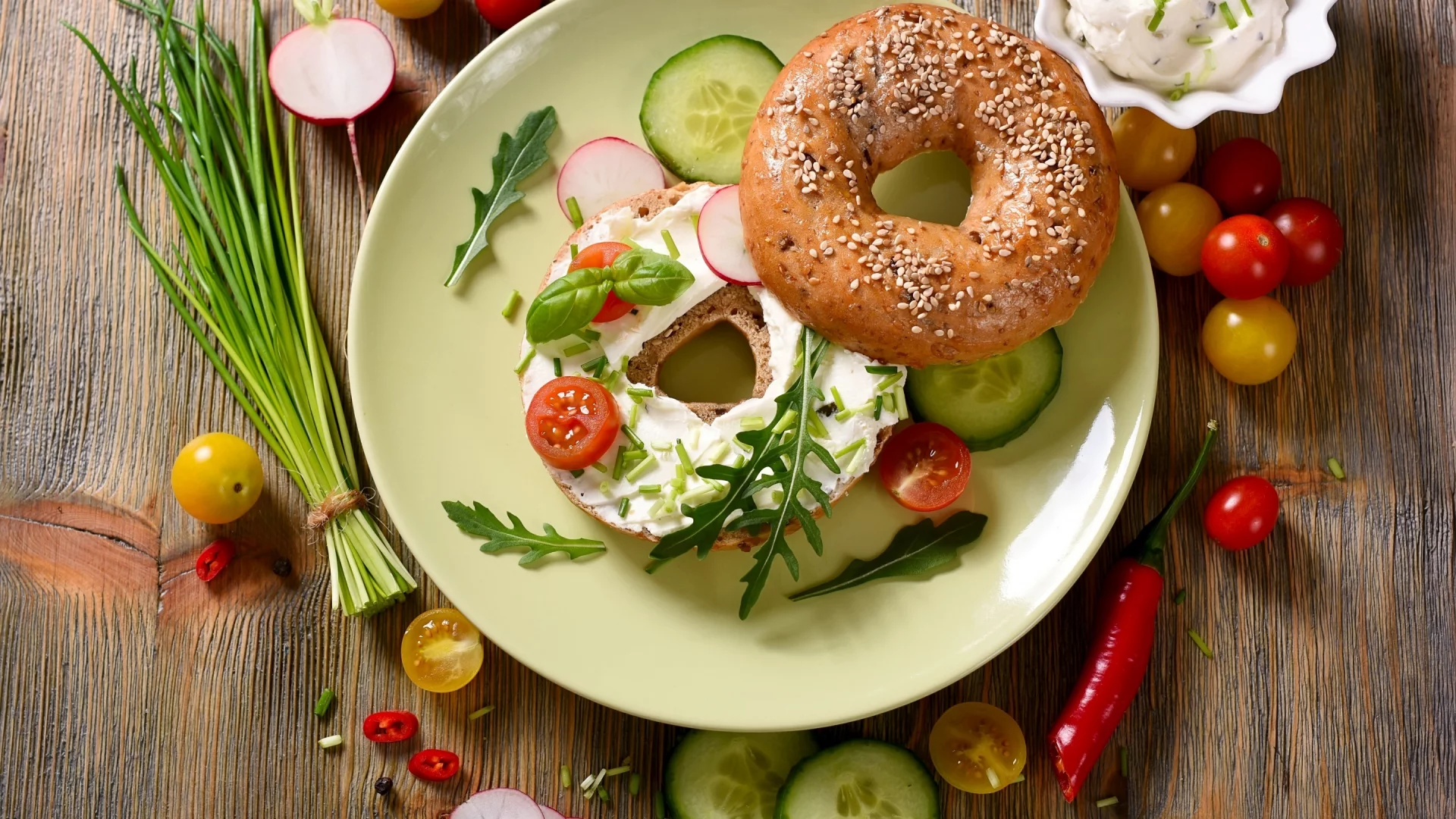 булочка, еда, соус, сэндвич, кунжут, овощи, бутерброд, перец