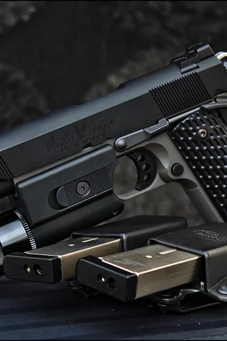 пистолет, colt, 1911, mod, night, hawk, custom, variant, with, surefire, replica, military, and, police, exact, weapon, gun, fast, pistols, lamp, weapons, dark, sun, wide