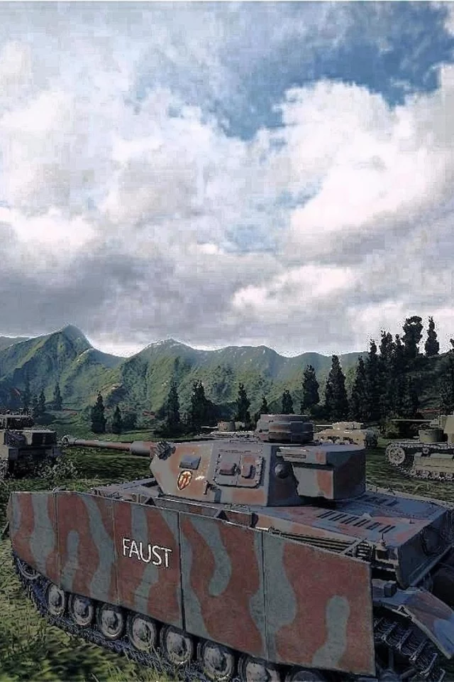 world of tanks, танки, фон, танк германии, pz iv h, в бою