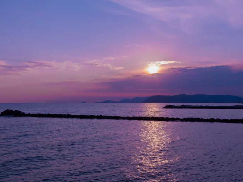 море, закат
