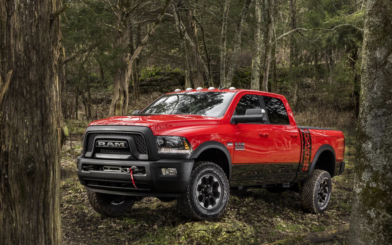 автомобиль, додж, 2500, dodge, ram, dodge2500, hemi, wagon 2017, front, three, forest, muscle, musclecar, stance, power, car, red, mod, custom, front, sky, summer, see, indusrial, modern, sun, summer, nice, wide