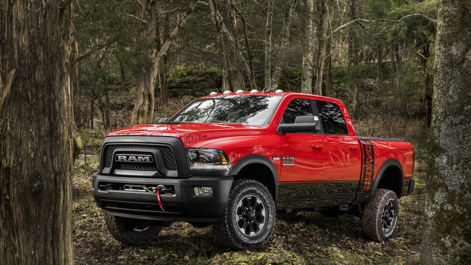 автомобиль, додж, 2500, dodge, ram, dodge2500, hemi, wagon 2017, front, three, forest, muscle, musclecar, stance, power, car, red, mod, custom, front, sky, summer, see, indusrial, modern, sun, summer, nice, wide