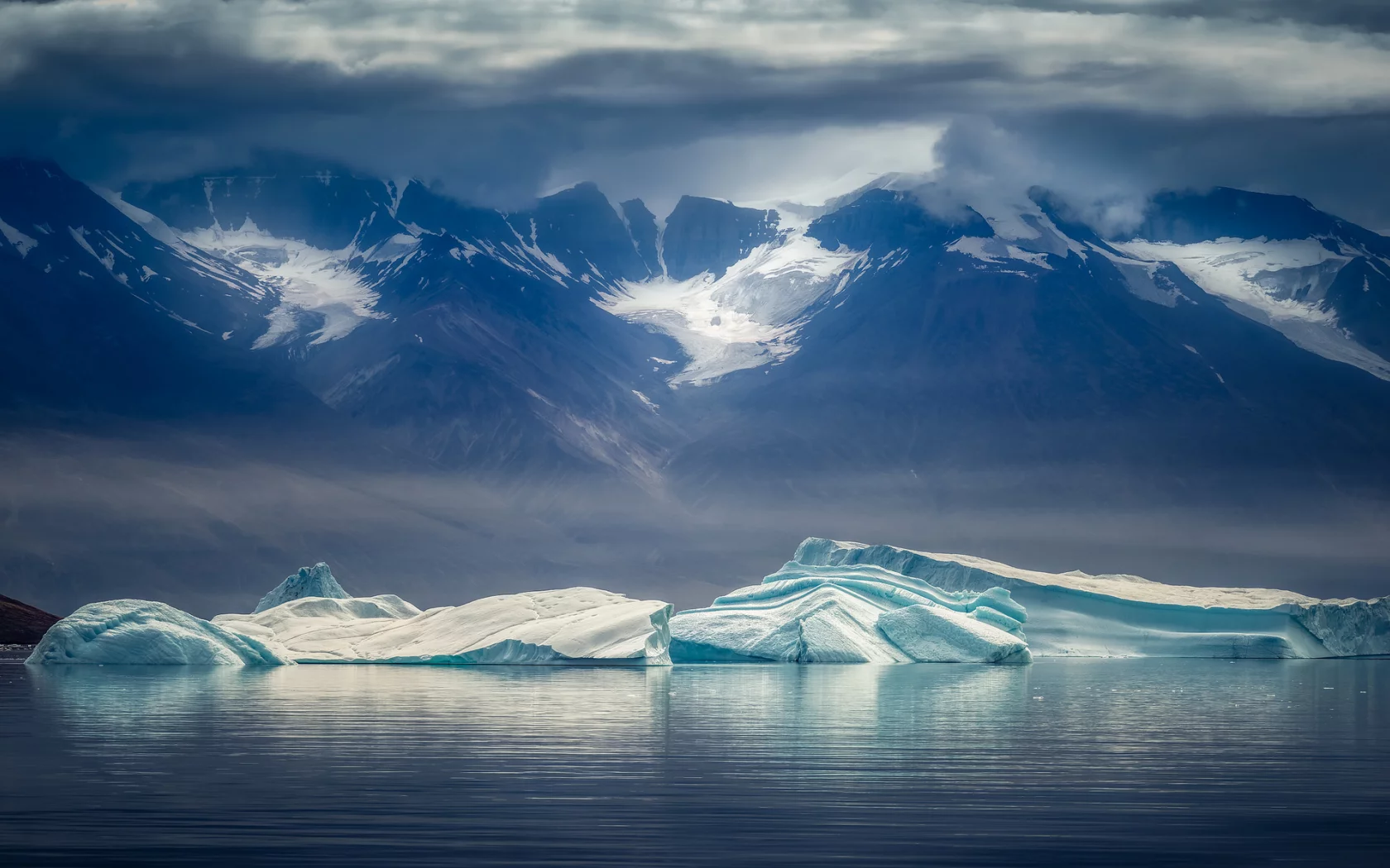 айсберги, море