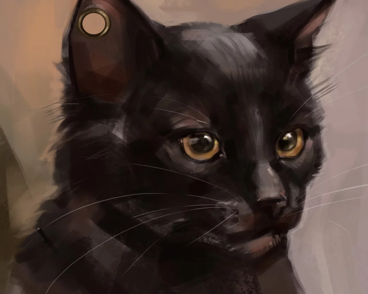кот, рисунок