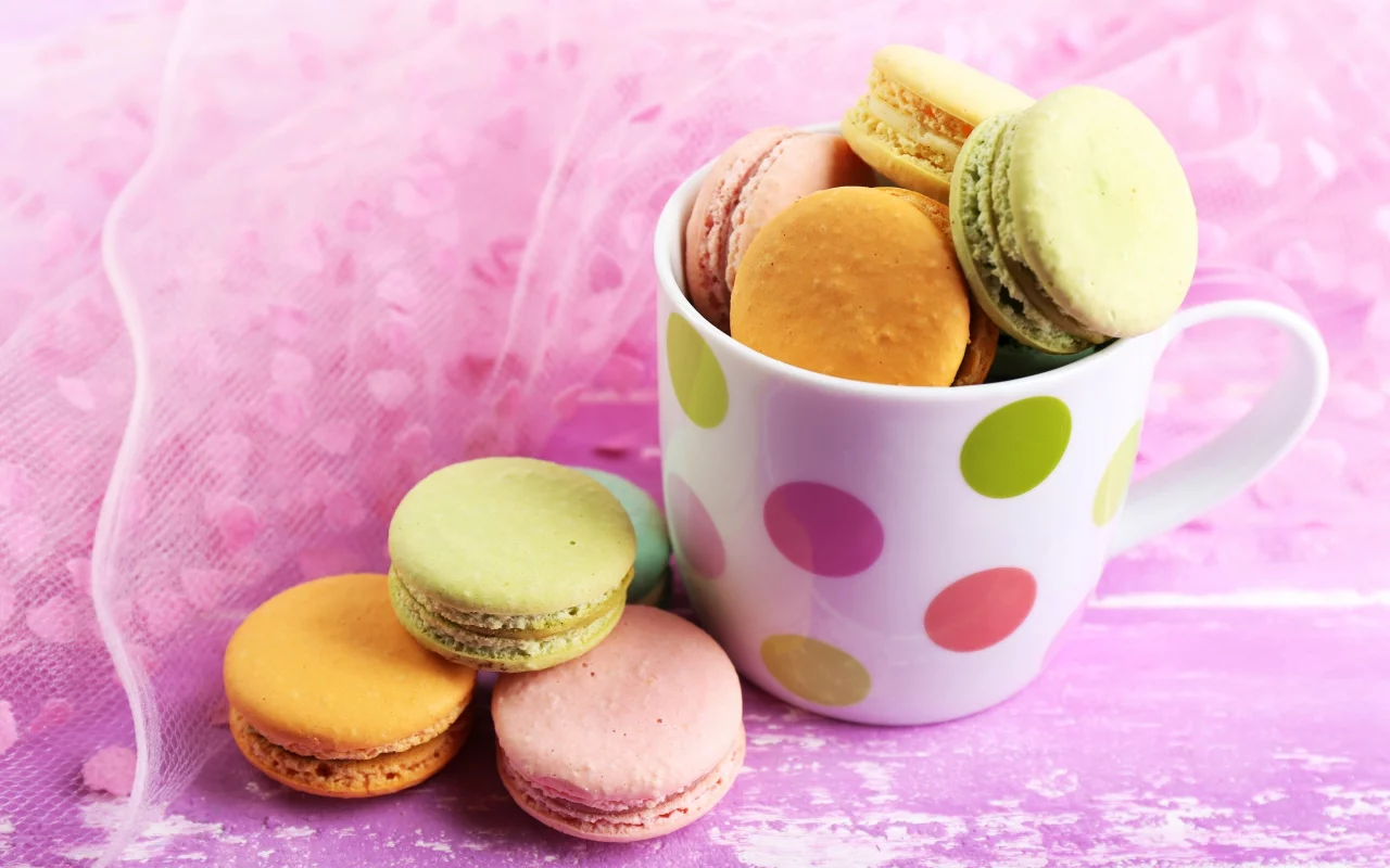 сладкое, печенье, color, macaron