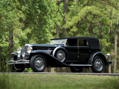 автомобиль, дузенберг, classic, duesenberg, model, j202, 1929, black, convertible, sedan, lwb, cowl, car, old, front, lebaron, luxury, retro, black, sun, summer, see, nice, wide