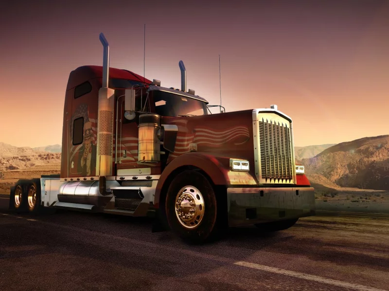 american, trucks, тягач