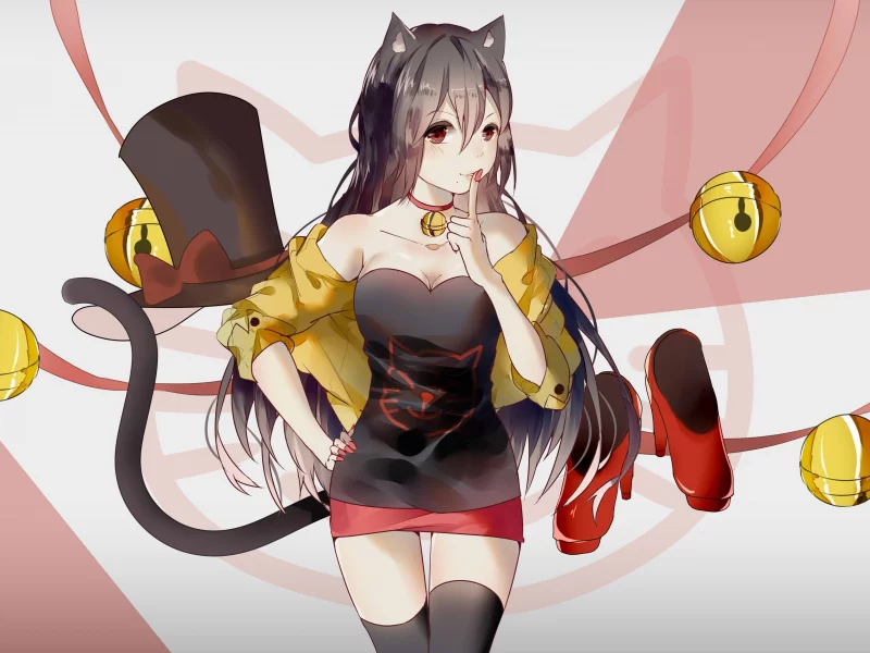 seifuku, japonese, nekogirl, kawaii, bishojo, tail, neko, cat, catgirl, anime
