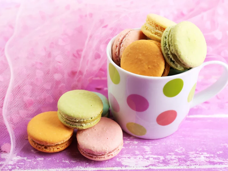 сладкое, печенье, color, macaron