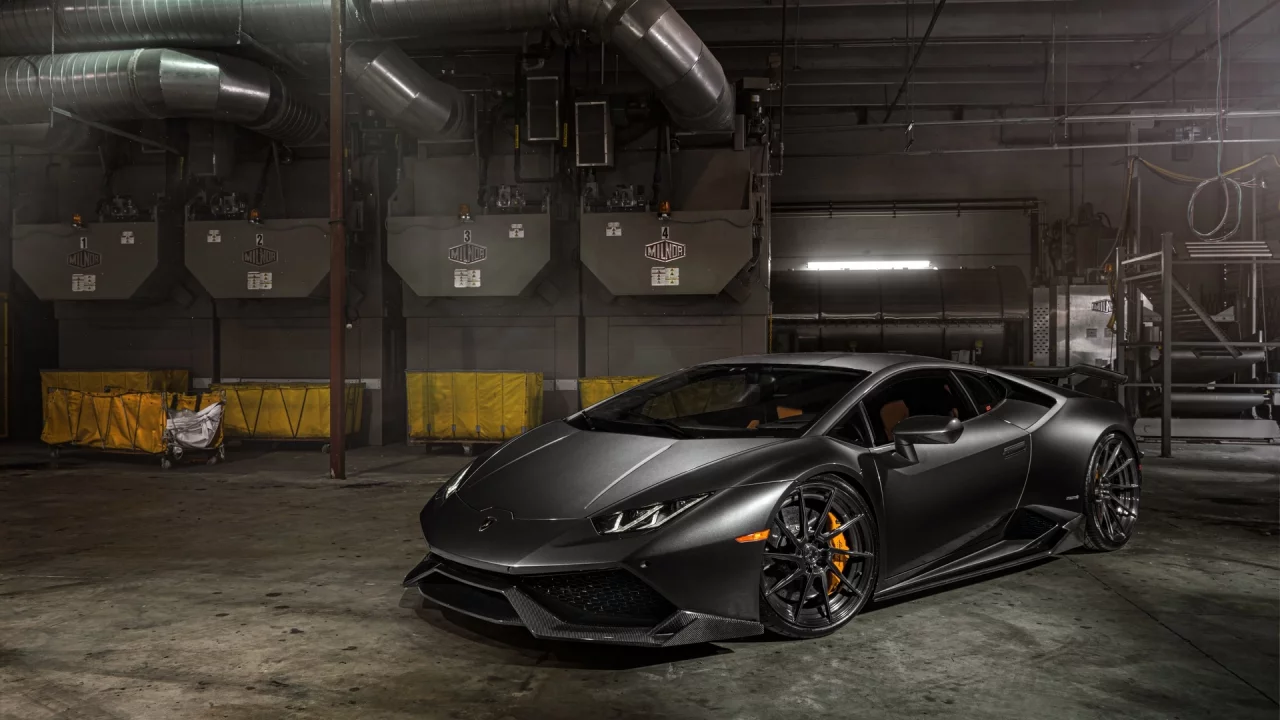 lamborghini, parking, grey, спорткар