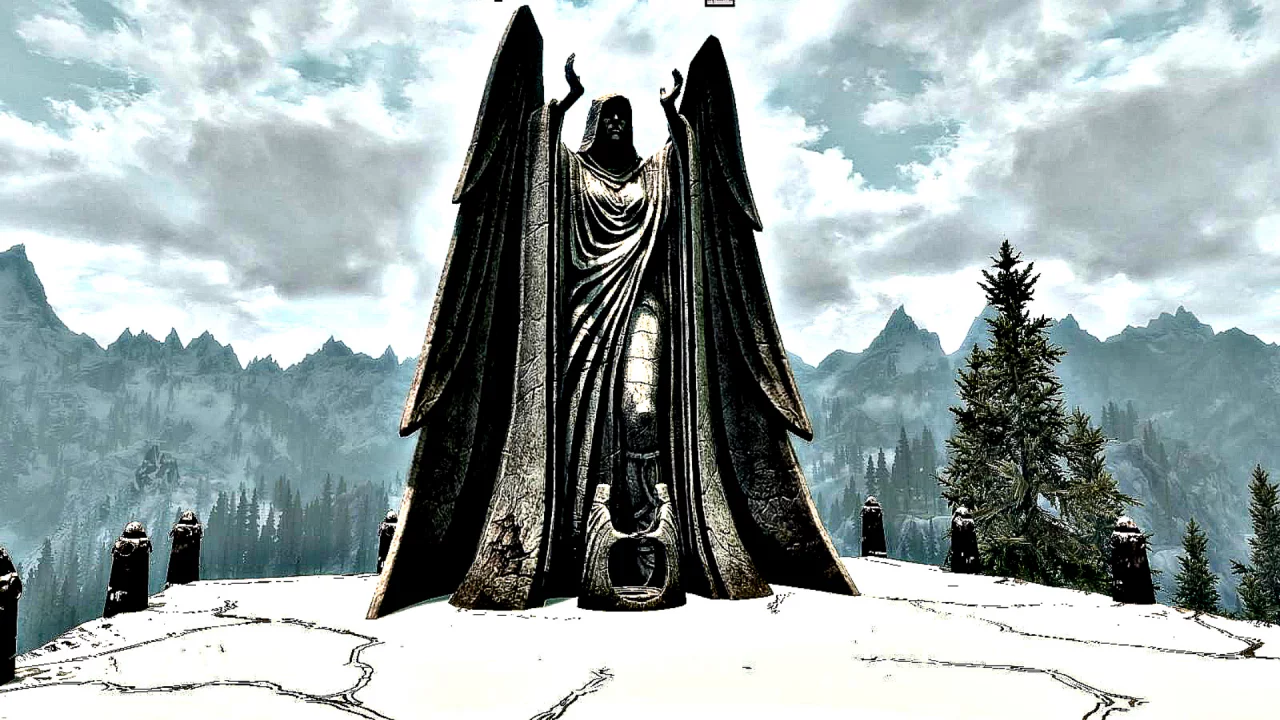 skyrim, статуя, богиня, меридия