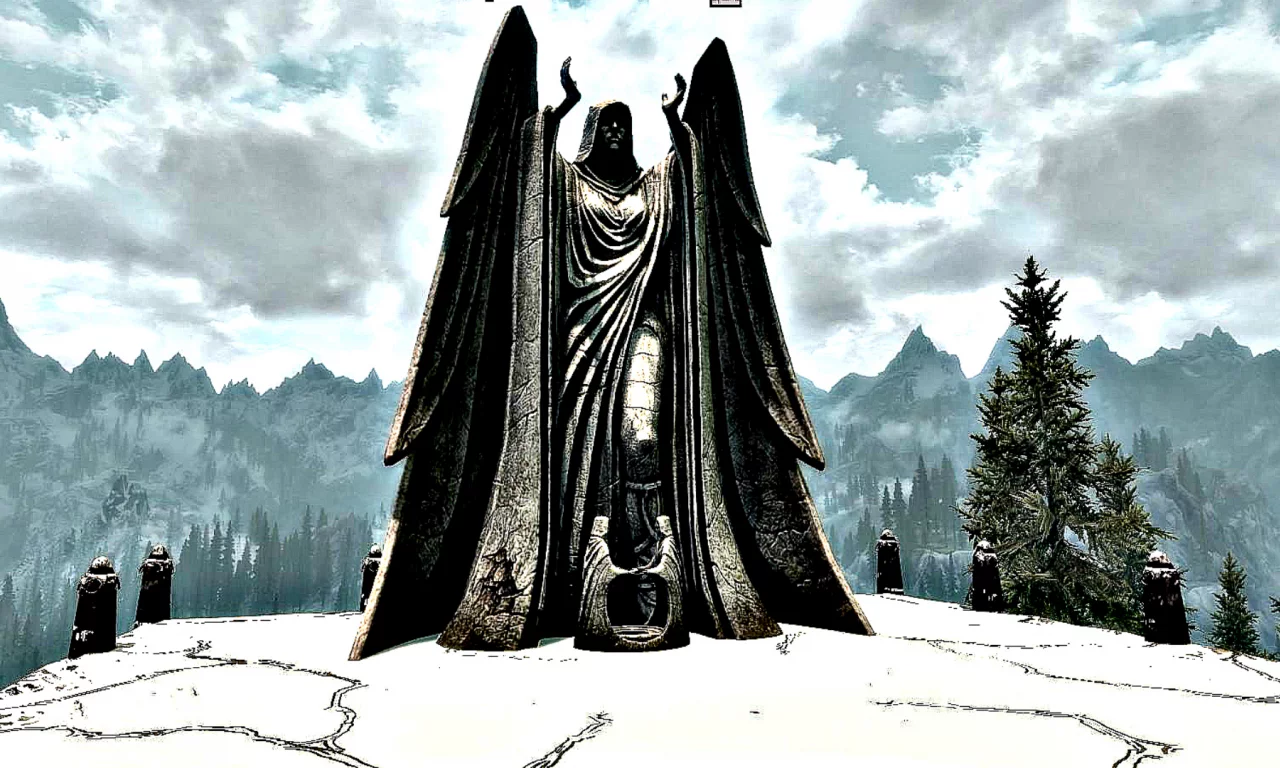skyrim, статуя, богиня, меридия