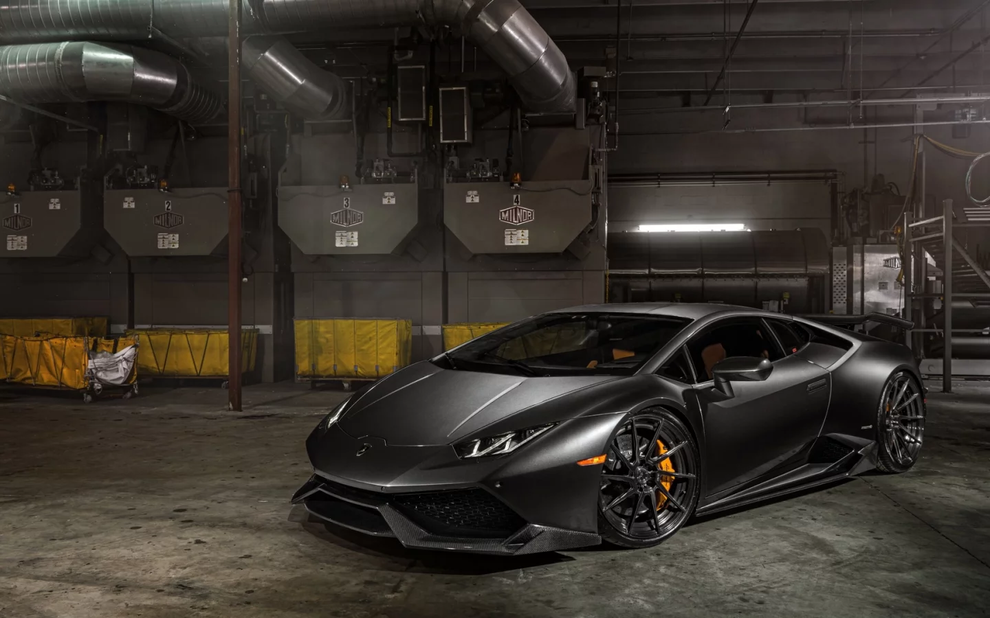 lamborghini, parking, grey, спорткар