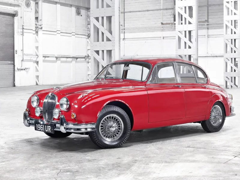 автомобиль, ягуар, classic, jaguar, mark 2, 1959, chevy, red, sedan, car, old, front, lebaron, luxury, retro, hdr, sun, summer, see, nice, wide