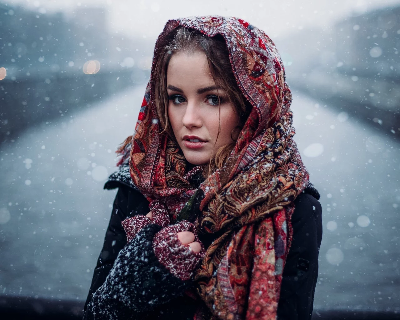 девушка, белье, красотка, портрет, крупно, лицо, взгляд