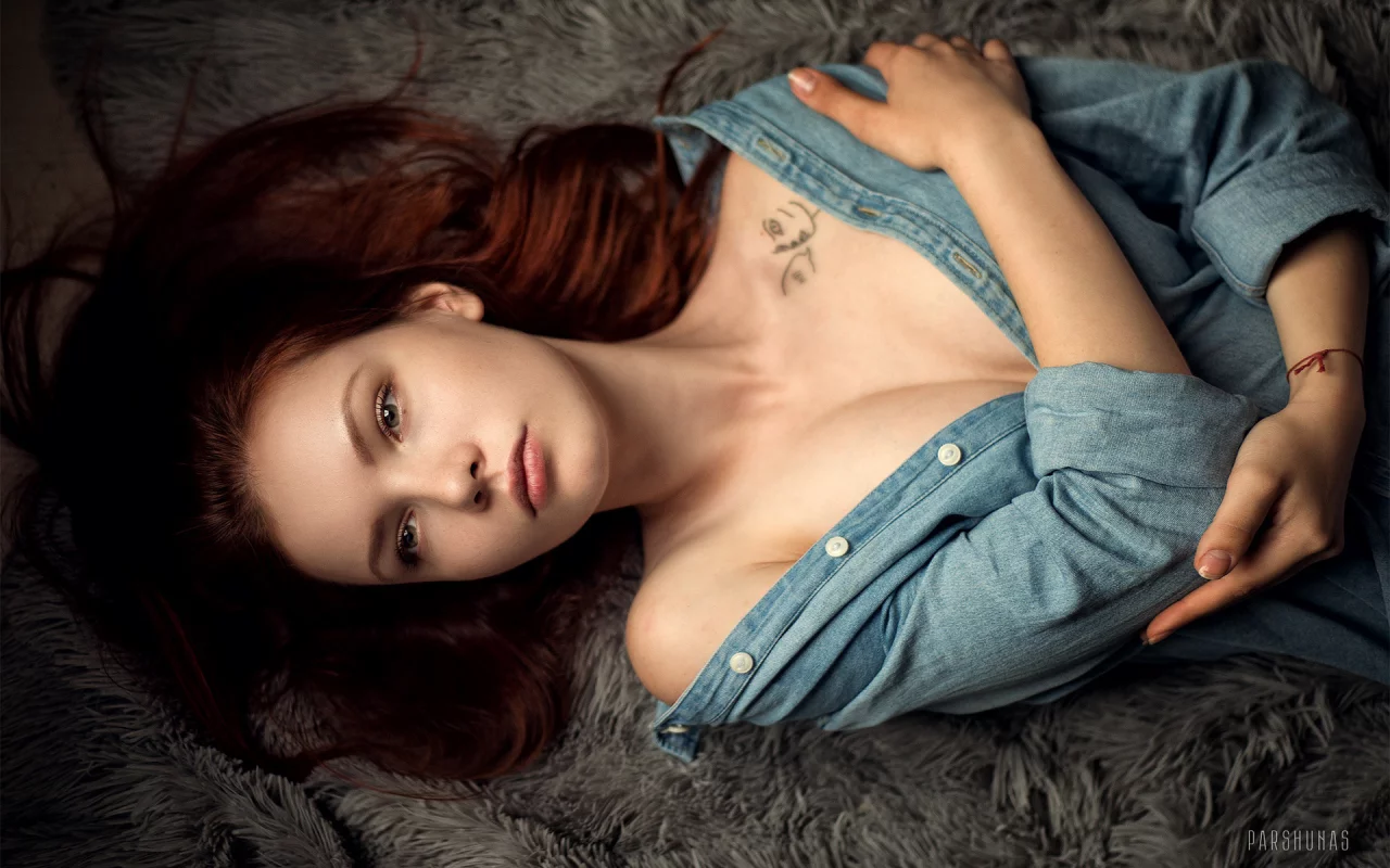 девушка, белье, красотка, портрет, крупно, лицо, взгляд