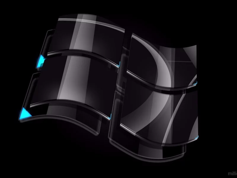 windows, темный фон