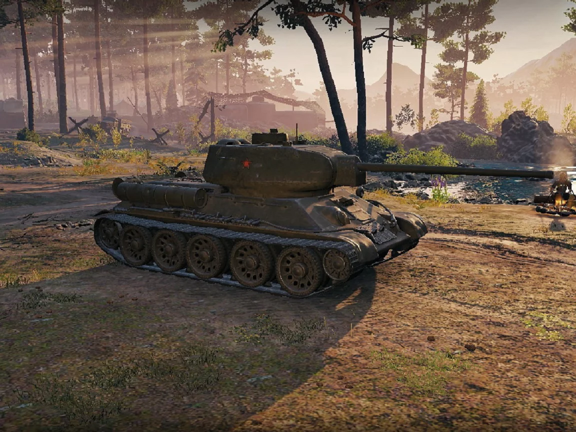 игра, арт, world of tanks, танк, ссср, т 34 85, рассвет, wargaming net