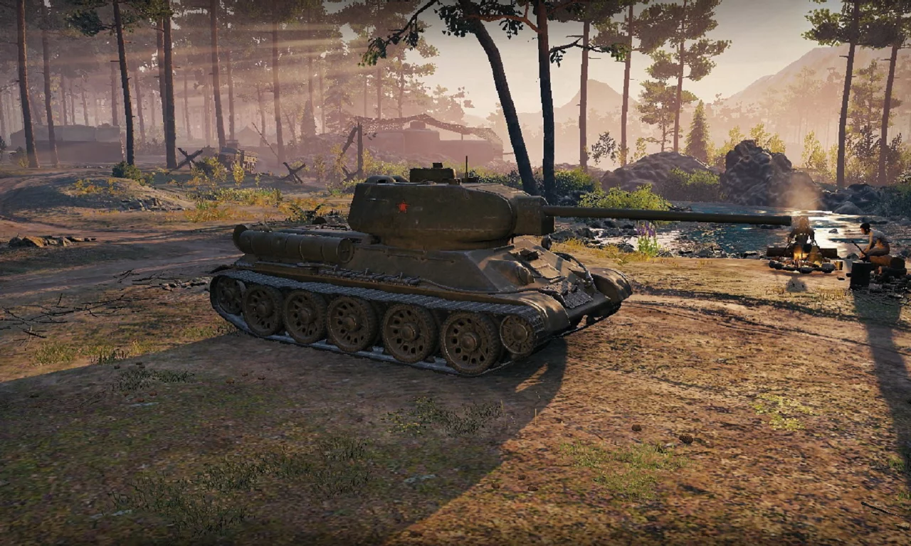 игра, арт, world of tanks, танк, ссср, т 34 85, рассвет, wargaming net