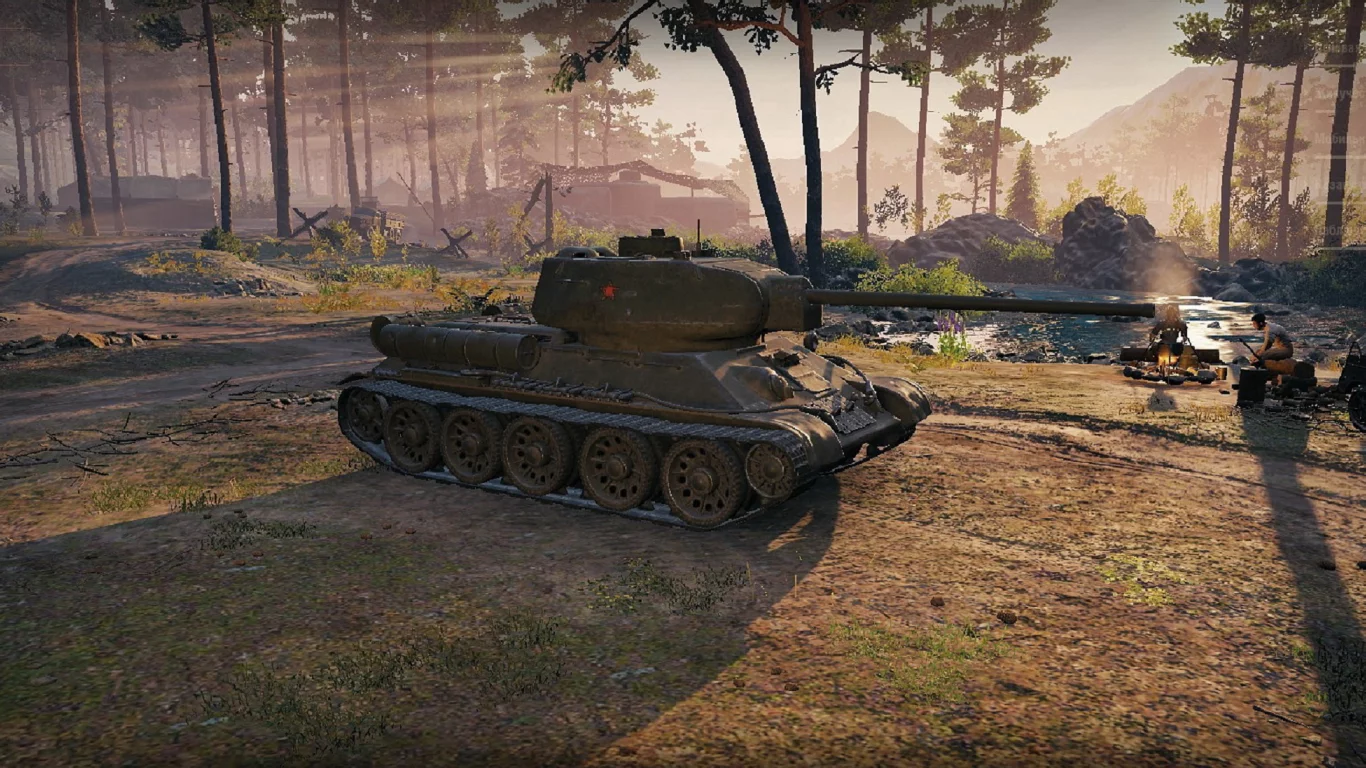 игра, арт, world of tanks, танк, ссср, т 34 85, рассвет, wargaming net