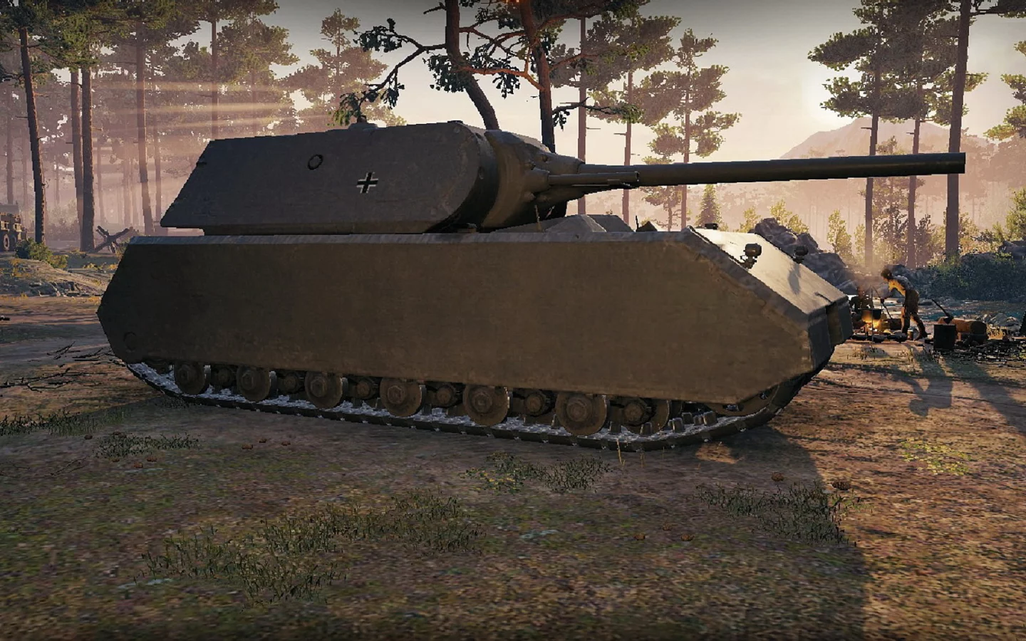 игра, арт, world of tanks, танк, немецкий, e 75, рассвет, солдаты, wargaming net