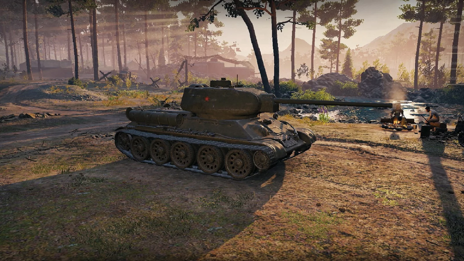 игра, арт, world of tanks, танк, ссср, т 34 85, рассвет, wargaming net