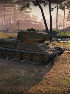 игра, арт, world of tanks, танк, ссср, т 34 85, рассвет, wargaming net