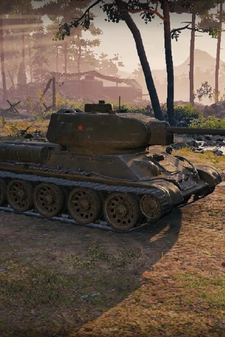 игра, арт, world of tanks, танк, ссср, т 34 85, рассвет, wargaming net