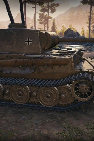игра, арт, world of tanks, танк, немецкий, tiger 1, рассвет, солдаты, wargaming net